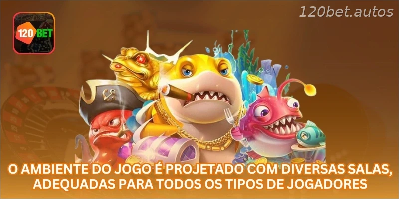 O ambiente do jogo é projetado com diversas salas, adequadas para todos os tipos de jogadores.